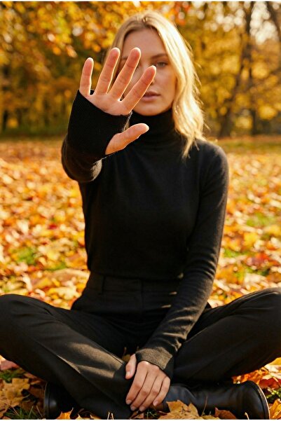 navesta 100% Viscose Women's Bodysuit with Finger Detail, Long Sleeves, Flexi...