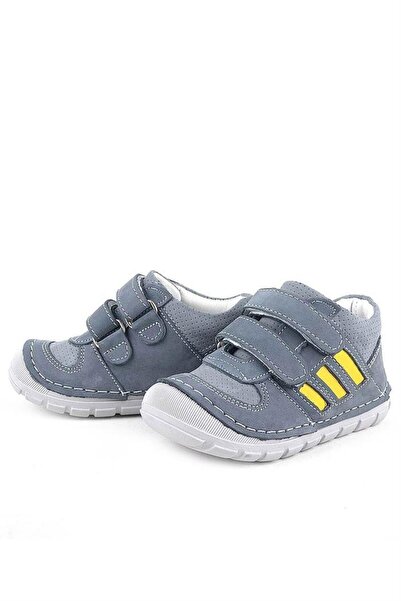 Rakerplus Grizzy Genuine Leather Gray First Step Unisex Baby Shoes