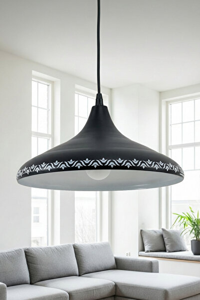 Marrien Nova Tulip Modern Tekli Siyah Metal Sarkıt (35 cm) | Salon, Mutfak & ...