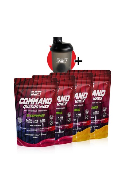 SSN Sports Style Nutrition Command Quadro Whey 1800 gr 60 Şase Mıx Çilek Muz ...