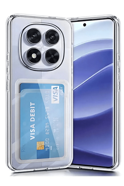 OSG Xiaomi Redmi Note 14 Pro 4G Uyumlu Şeffaf Kartlıklı Cüzdanlı Premium Sararmaz Telefon Kılıfı