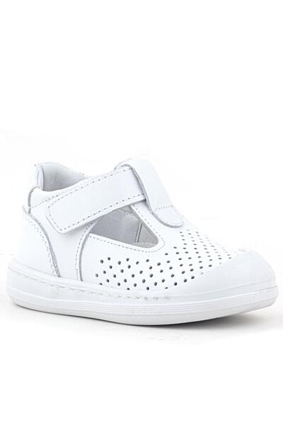 Rakerplus صندل أطفال تشريحي من الجلد الطبيعي باللون الأبيض من Shaun