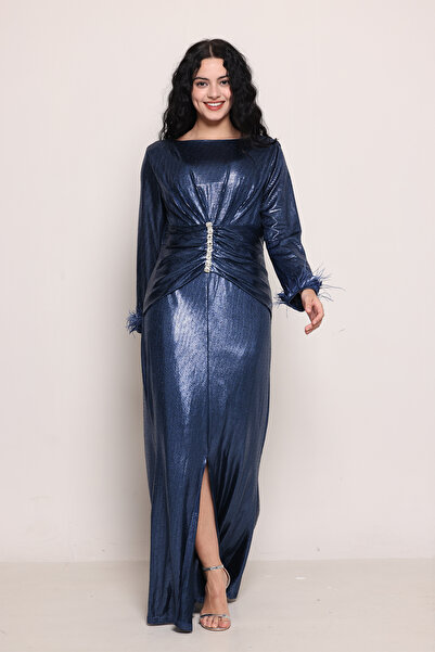 berlanty Elegant long evening dress adorned with crystals