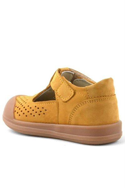 Rakerplus Shaun Genuine Leather Tan Velcro Anatomical Baby Sandals