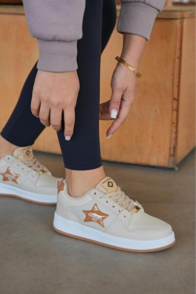 SOLAZER Γυναικεία Μπεζ Sneaker Daily Άνετα Αθλητικά Παπούτσια 051