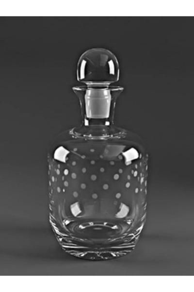 DECOSTYLE Paşabahçe Nokta Dekorlu Cam Şişe – Kapaklı Su & Şerbet Şişesi