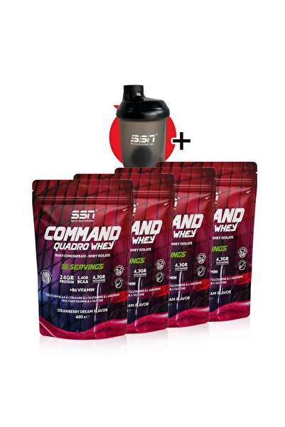 SSN Sports Style Nutrition Command Quadro Whey 1800 gr 60 Şase Çilekli (15X4 ...