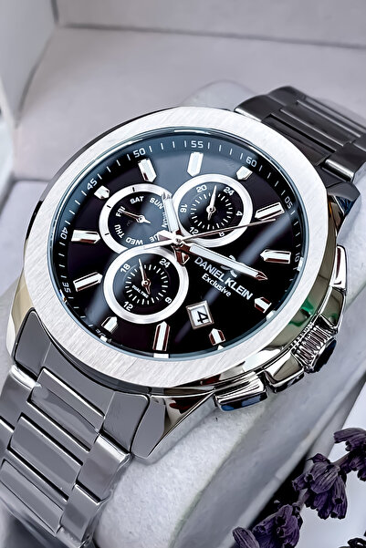 Daniel Klein Men's Wrist Watch - Brand Steel, All Functions Active, Watch+Bracelet Gift