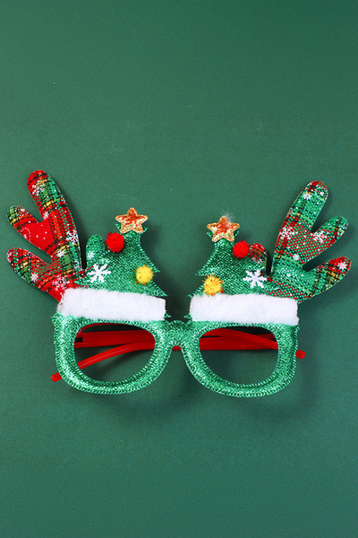 YOYOSO Ochelari de Crăciun verzi distractive cu tematică de Anul Nou