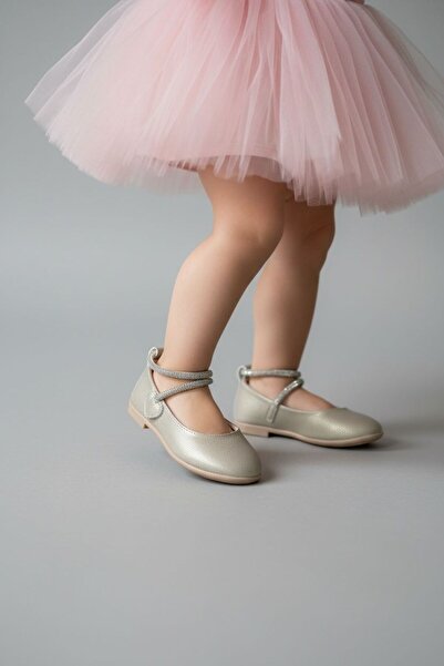 Görkem bebe ayakkabı ve tekstil Κοριτσίστικες μπαλαρίνες Velcro με περιτύλιγμα στον αστράγαλο