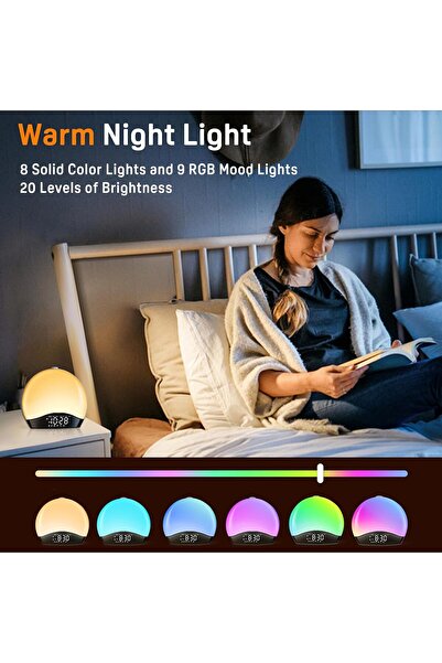 OEM Multifunctional Alarm Clock with Dual Alarms, FM Radio, Bluetooth, White Noise, 22 Natural Sounds, N