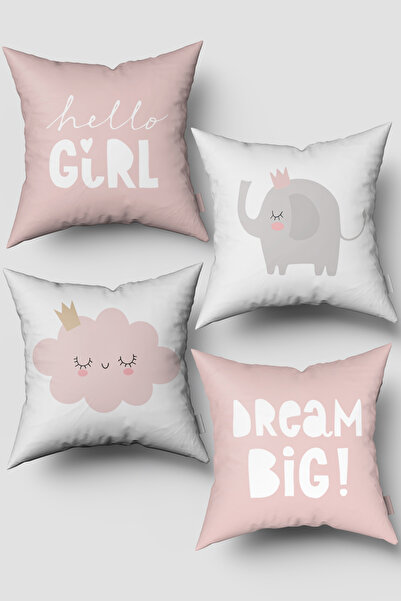 Bebemotto Soft Fil, Pembe, 4'lü Set, Çift Taraflı, Ithal Kadife Kumaş, Çocuk ...