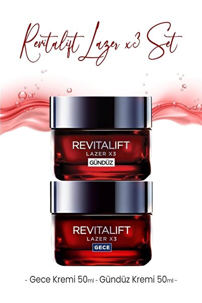 L'Oreal Paris Loreal Paris Revitalift Lazer X3 Yaşlanma Karşıtı Gece ve Gündü...