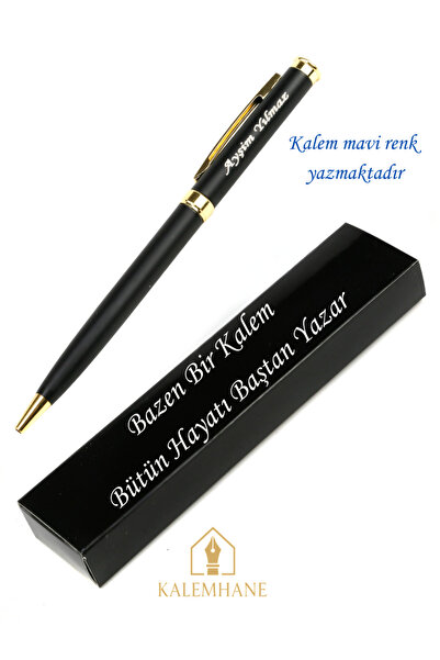 kalemhane Mat SiyahKişiye Özel İsimli Tükenmez Kalem