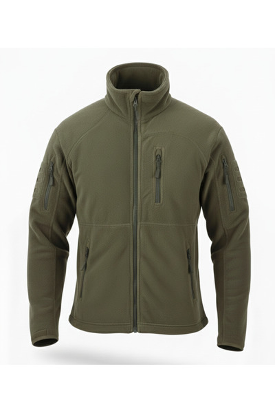 Beevos Military Thermal Tactical Fleece Jacket Men's Full Zipper 5 Pockets Cold Proof