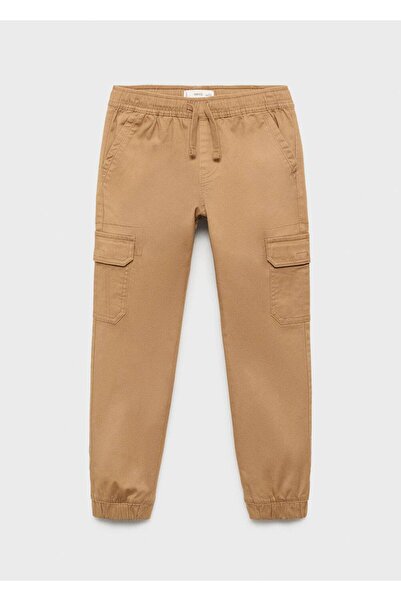 MANGO Kids Pamuklu kargo pantolon