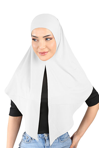 Ecardin Micro Fabric Scarfs Hijab Sports Turban Shawl - St 208 White