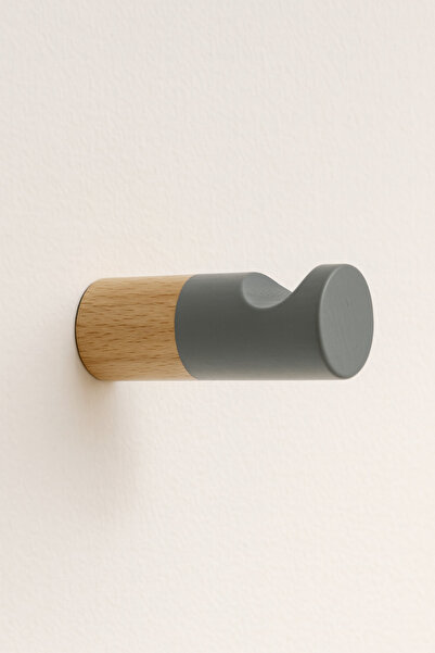 od orient design Sis Grisi - Çizgili İskandinav Stili Ahşap Askı