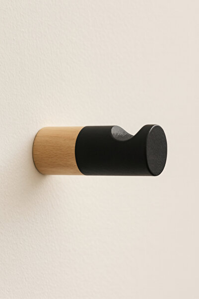 od orient design Siyah - Çizgili İskandinav Stili Ahşap Askı