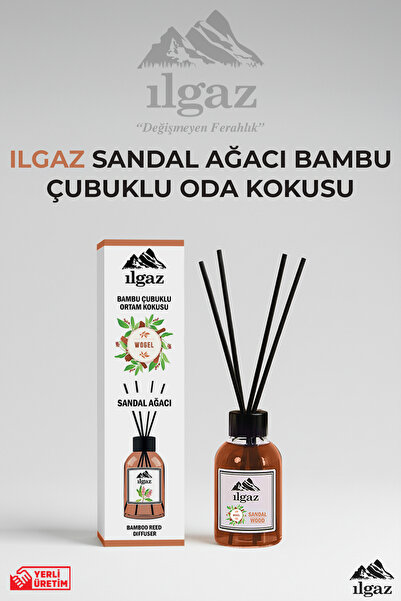 ILGAZ Sandal Ağacı Bambu Çubuklu Oda Kokusu 110 ml | Red Diffuser Sandal Wood...