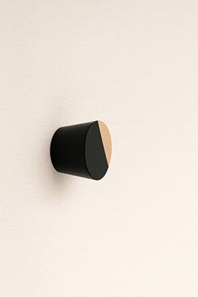 od orient design Siyah - Naturel Geometrik Desenli İskandinav Stili Ahşap Kon...