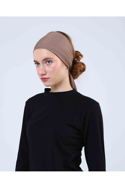 Ecardin غطاء رأس بشريط من فرو المنك الداكن الفاخر - مربوط، St 045