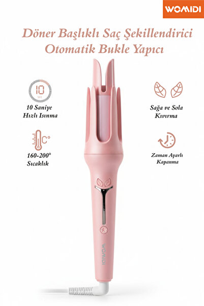 womidi Automatic Hair Curler – Automatic Curling Iron Hair Styler 10 Sec Fast Heating, 170-220 ° C