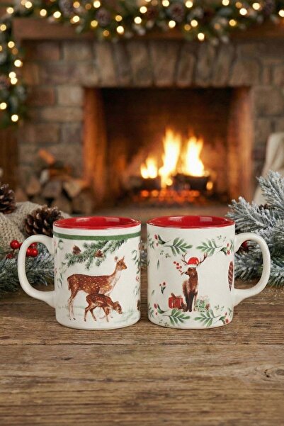 DEKOMUS Happy New Year Series of 2 Mug Sets, New Year, Merry Christmas