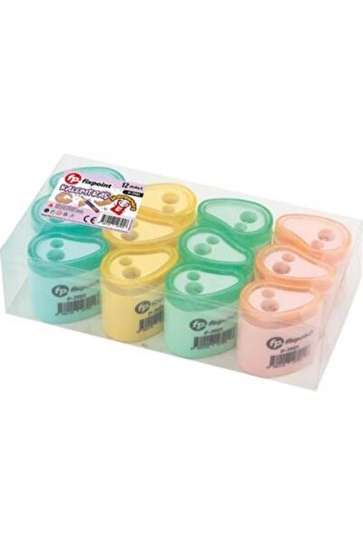 Kısmet Hırdavat مبراة أقلام فيكس بوينت بألوان الباستيل مع شفرتين، عبوة من 12 ...