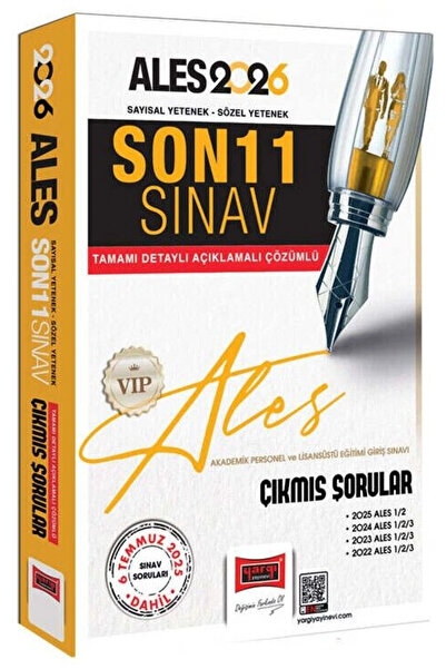 Yargı 2026 ALES VİP Sayısal-Sözel Yetenek Son 11 Sınav Çıkmış Sorular (6 Temmuz Dahil) Yargı Yayınla