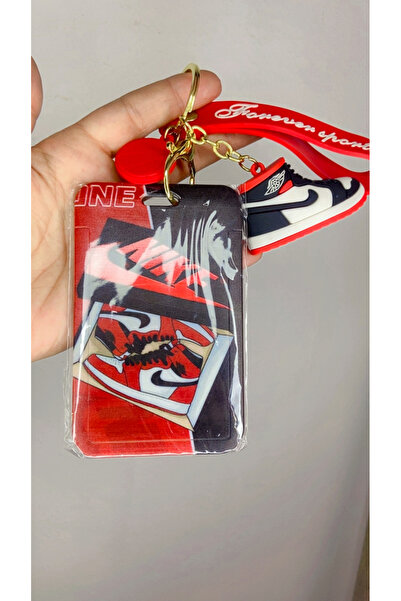 synshop Basketball Shoe Dunk Silicone Keychain Card Holder Bag Charm Ornament Workplace Hospital School Gift
