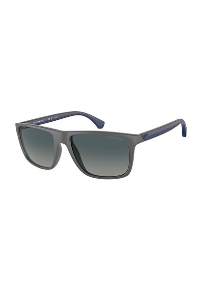 Emporio Armani نظارة شمسية مربعة للرجال - EA 4033 - مقاس العدسة: 56 مم - رماد...