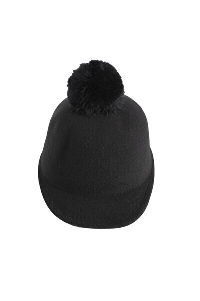 OnMyHead Women's Black Pompom Hat