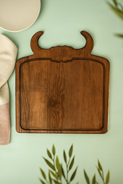 fam wood art 100% Natural Pine Steak Board Hamburger Plate