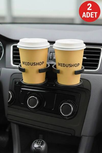 TOYFEST 2 Pieces Foldable In-Car Vent Type Cup Holder Compatible Foldable and Non-Slip Based