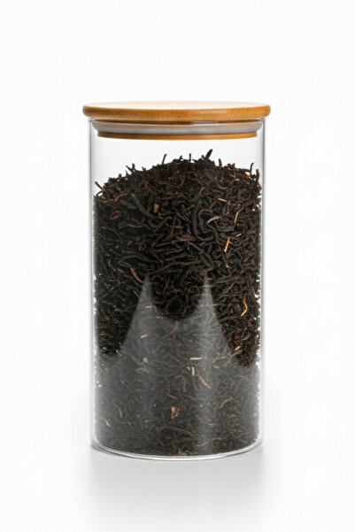 Vienev Glass Jar with Bamboo Lid 1400 ml - Food Organizer Storage Container (10X20Cm)