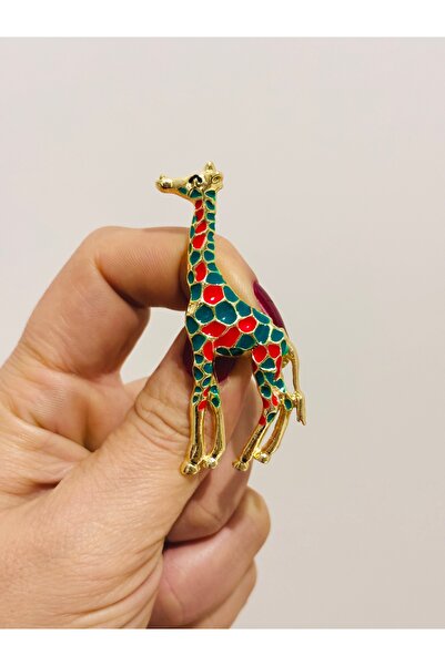 MODAMİRA AKSESUAR Zürafa Figürlü Broş | Zarafetin Simgesi | {boy:6 cm /en: 2....