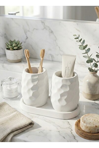 TAŞ ART Minimal İkili Organizer Set – Mutfak, Banyo ve Ofis İçin Çok Amaçlı D...