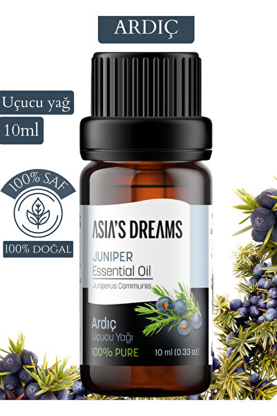 Asia's Dreams %100 Saf Doğal Ardıç Uçucu Yağı, Aromaterapi ve Cilt Bakımı, 10 ml