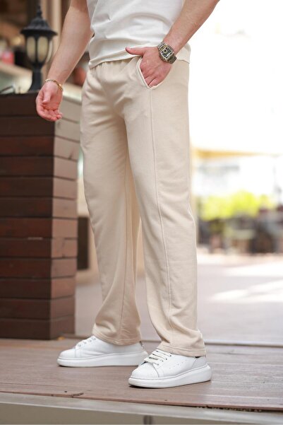 Madmext Ανδρικό Φούτερ Μπεζ Relaxed Cut E6560