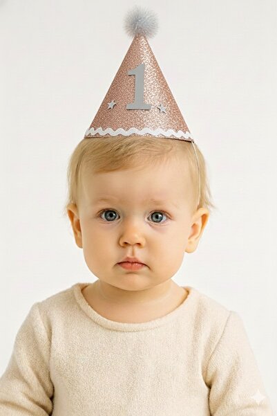 Minia Simli Bebek Doğum günü Parti Şapkası 1 Yaş