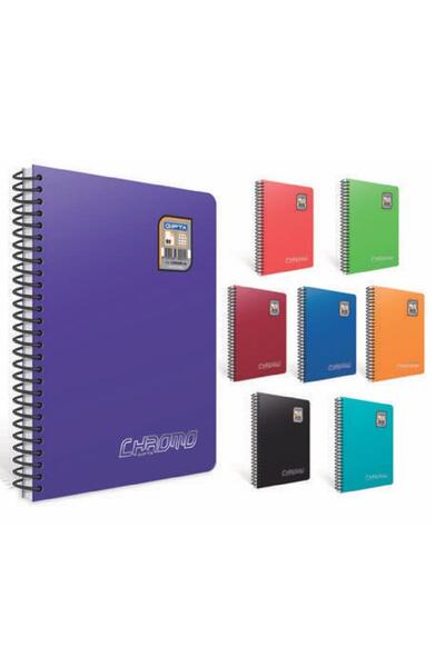 Gıpta دفتر ملاحظات كروم حلزوني بغطاء من البولي بروبيلين مقاس A4 مربع 40yp 1977