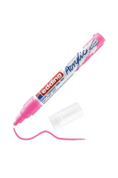 Edding 5100 Akrilik Markör 2-3mm Yuvarlak Uç Fosforlu Pembe
