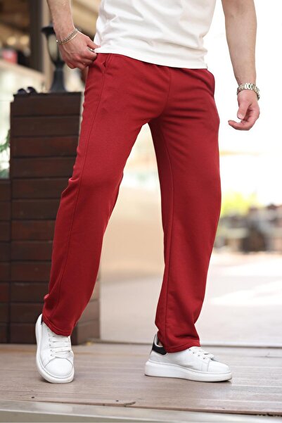 Madmext Claret Red Relaxed Fit Men's Sweatpants E6560