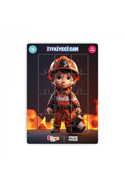 BToys لغز للأطفال مكون من 12 قطعة بتصميم رجل الإطفاء