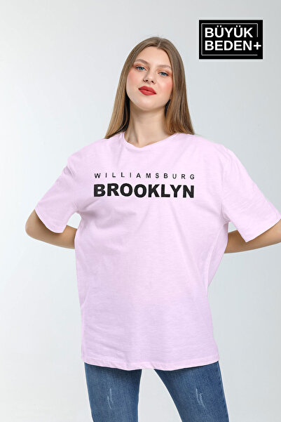 Superlife Women's Plus Size Willams.Brooklyn Printed Crew Neck T-Shirt Spr25Btsk15