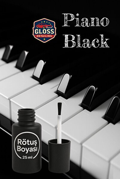 Gloss Detailing PİANO BLACK & PARLAK SİYAH - Profesyonel Kendinden Fırçalı Çi...