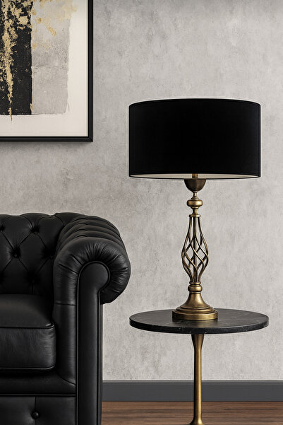 Lampada Verona Eskitme Kaplama Metal Abajur - Siyah