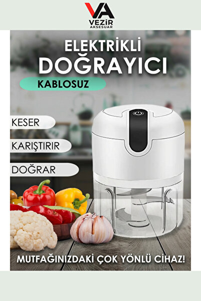 Genel Markalar Taşınabilir Şarjlı Mini Doğrayıcı | 280ml, Sessiz Motor, Kolay...