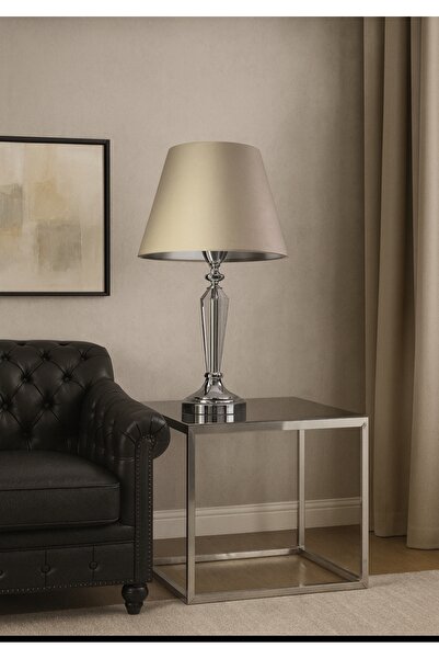 Lampada Amore Krom Kristal Metal Abajur - Viskon